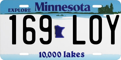 MN license plate 169LOY