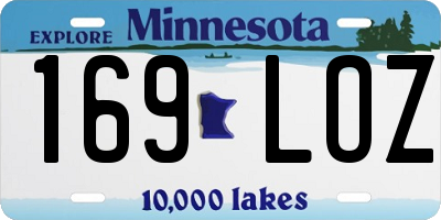 MN license plate 169LOZ