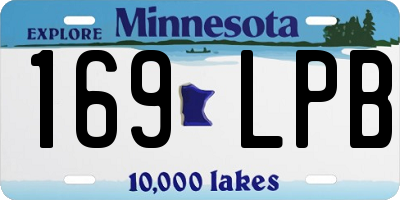 MN license plate 169LPB