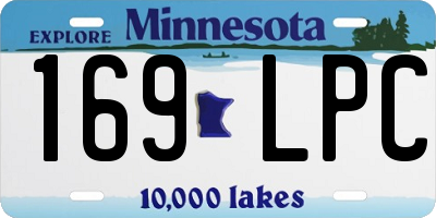 MN license plate 169LPC