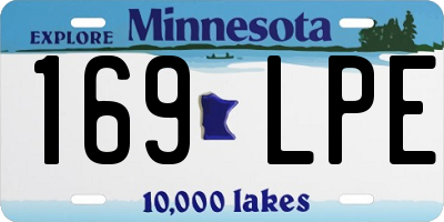 MN license plate 169LPE