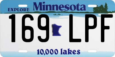 MN license plate 169LPF