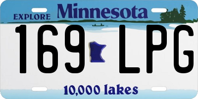 MN license plate 169LPG