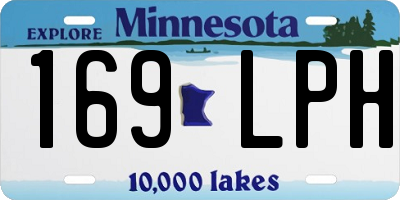 MN license plate 169LPH