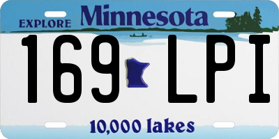 MN license plate 169LPI