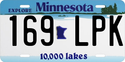 MN license plate 169LPK
