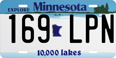 MN license plate 169LPN