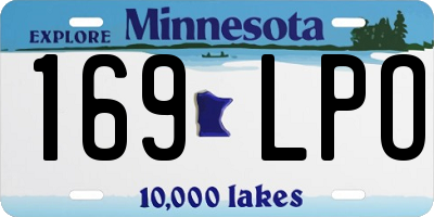 MN license plate 169LPO