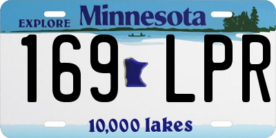 MN license plate 169LPR