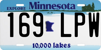 MN license plate 169LPW