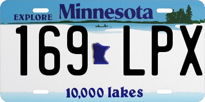 MN license plate 169LPX