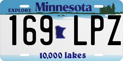 MN license plate 169LPZ