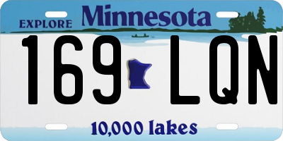 MN license plate 169LQN