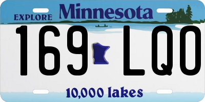 MN license plate 169LQO