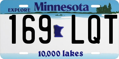 MN license plate 169LQT