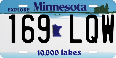 MN license plate 169LQW