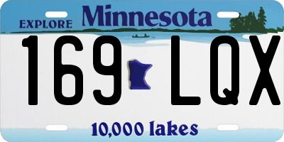 MN license plate 169LQX