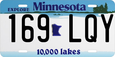 MN license plate 169LQY