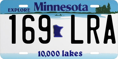 MN license plate 169LRA