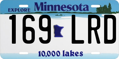 MN license plate 169LRD