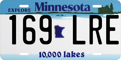 MN license plate 169LRE
