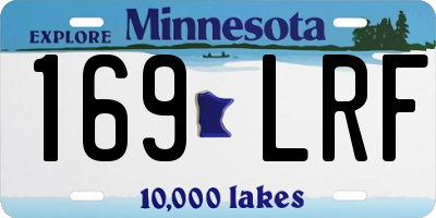 MN license plate 169LRF