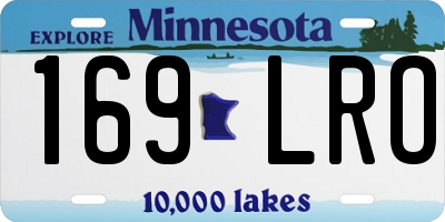 MN license plate 169LRO