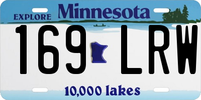 MN license plate 169LRW