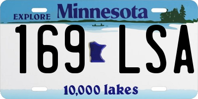 MN license plate 169LSA