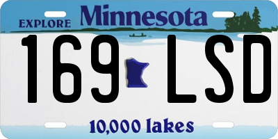 MN license plate 169LSD