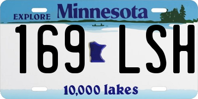 MN license plate 169LSH