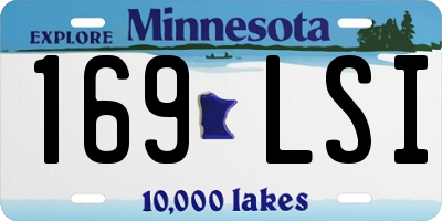 MN license plate 169LSI