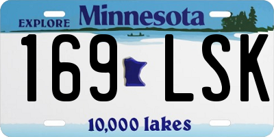 MN license plate 169LSK