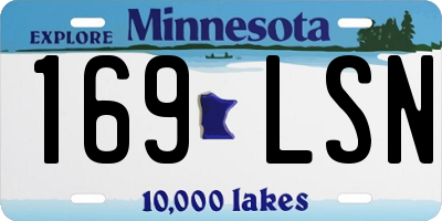 MN license plate 169LSN
