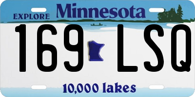 MN license plate 169LSQ