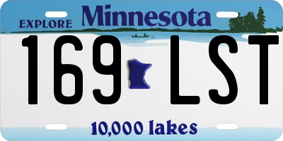 MN license plate 169LST