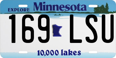 MN license plate 169LSU