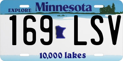 MN license plate 169LSV