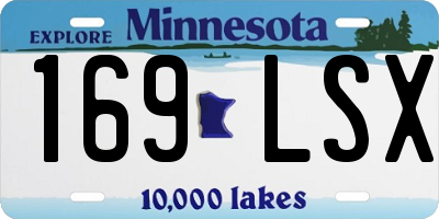 MN license plate 169LSX
