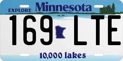 MN license plate 169LTE