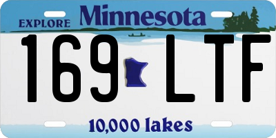 MN license plate 169LTF