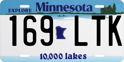 MN license plate 169LTK