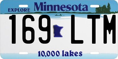 MN license plate 169LTM