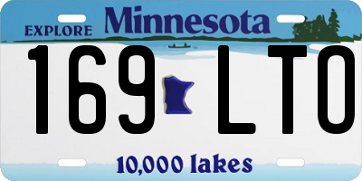 MN license plate 169LTO