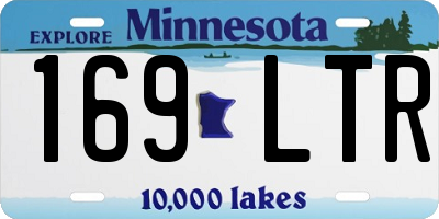 MN license plate 169LTR