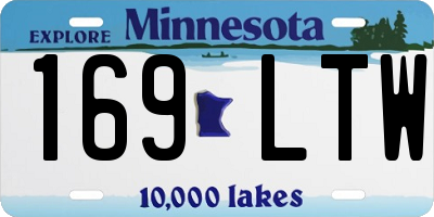 MN license plate 169LTW