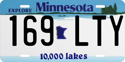 MN license plate 169LTY