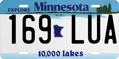 MN license plate 169LUA
