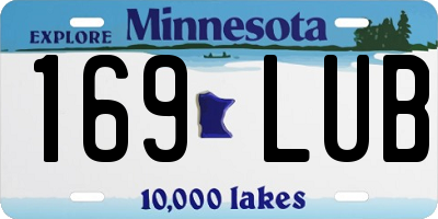 MN license plate 169LUB
