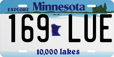 MN license plate 169LUE